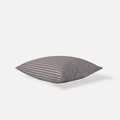 Azure pewter cushion cover top view on a white background