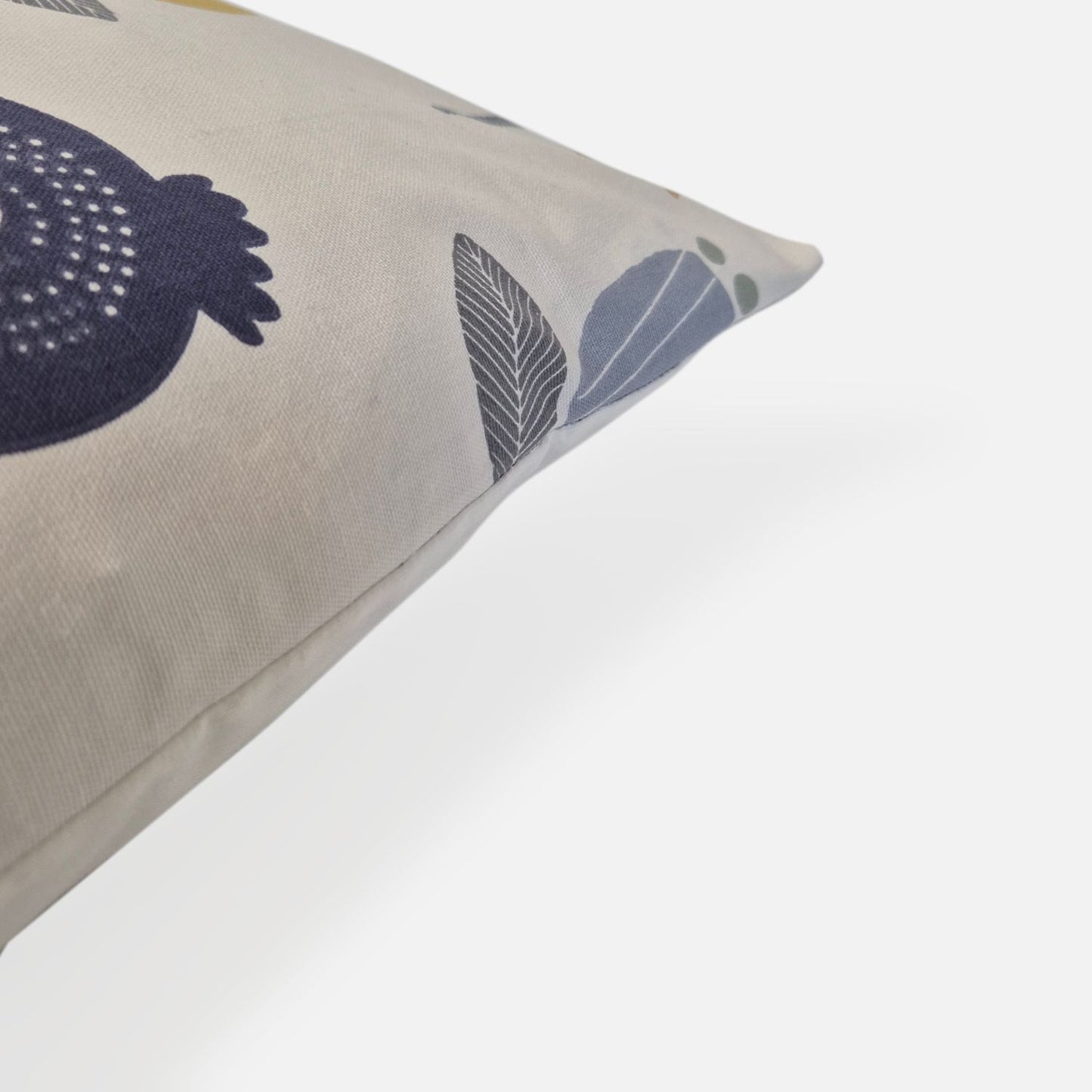 Bloom white multi cushion cover corner view on a white background