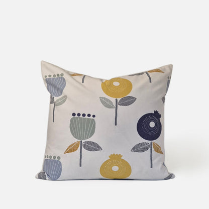 Bloom white multi cushion cover front view on a white background