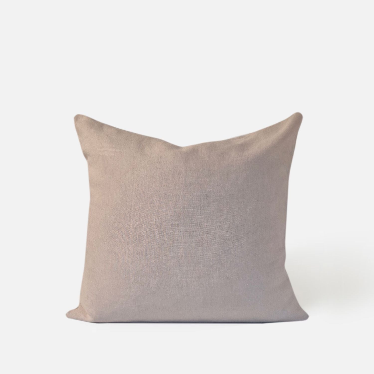 Decorative Thread Gia cushion cover in blush in plain linen, front view