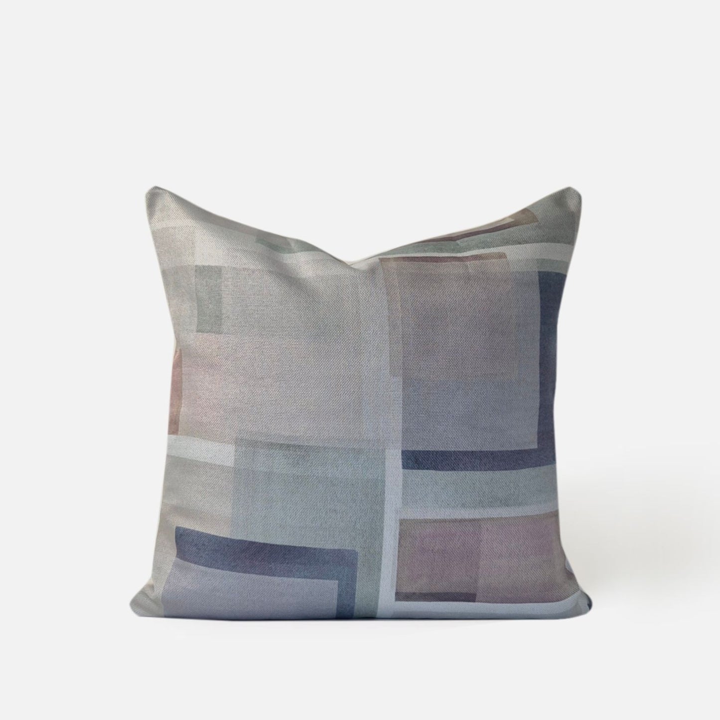 Decorative Threads Nebula cushion cover in multi colour with a printed abstract design, front view on a white background