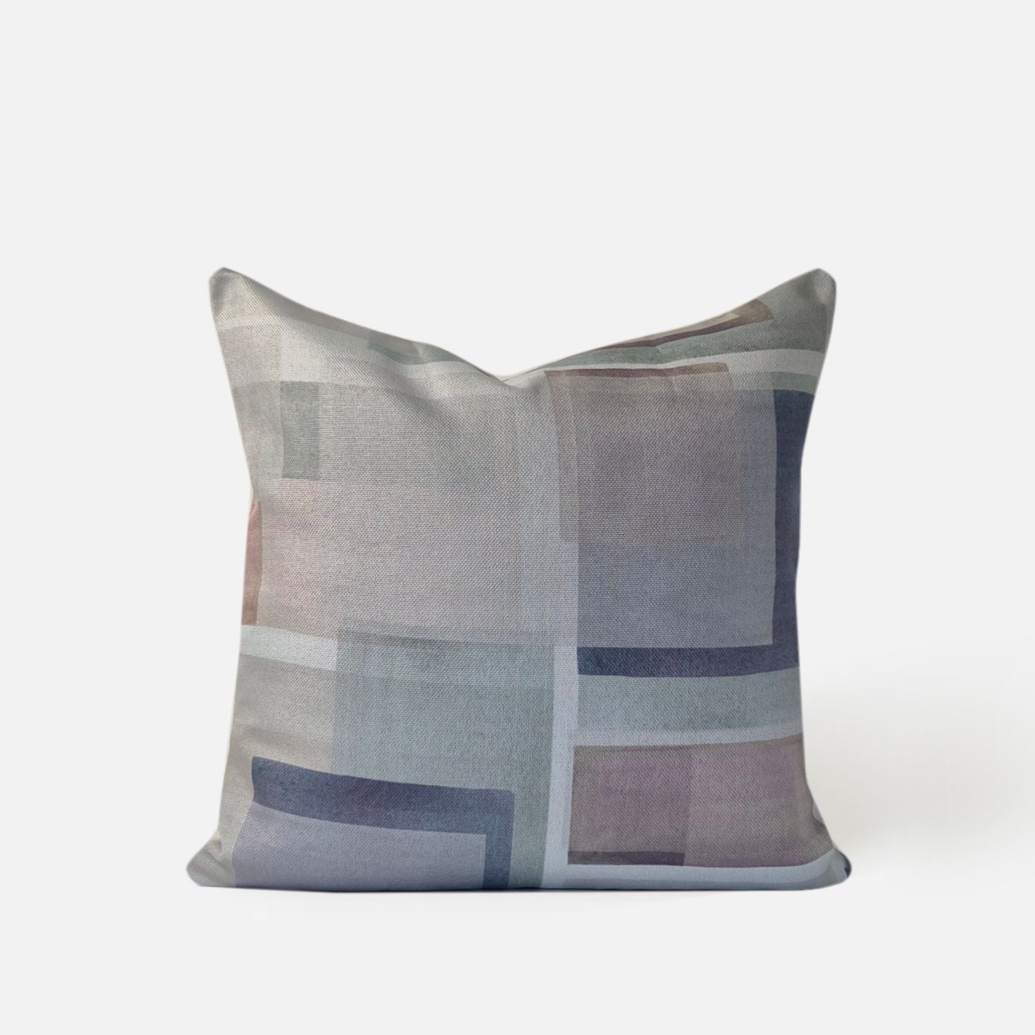 Decorative Threads Nebula cushion cover in multi colour with a printed abstract design, front view on a white background