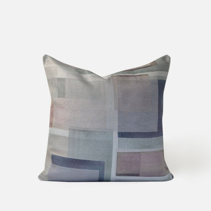 Decorative Threads Nebula cushion cover in multi colour with a printed abstract design, front view on a white background