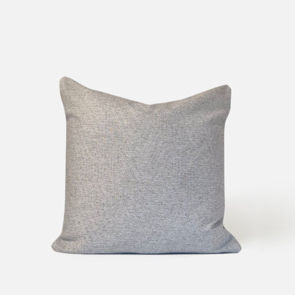 Decorative Threads Rain cushion cover in Grey with a woven texture, front view