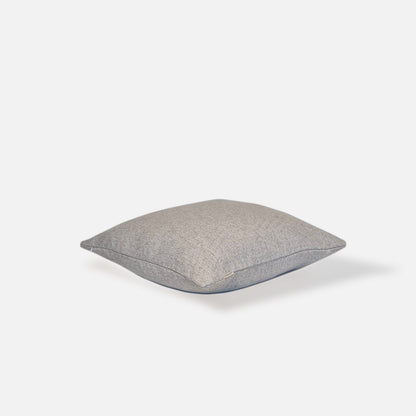 Decorative Threads Rain cushion cover in Grey with a woven texture, top view