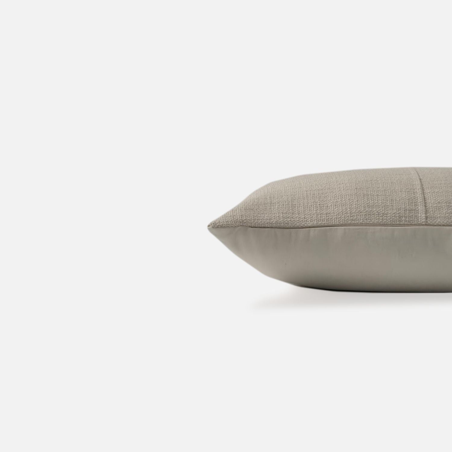 Decorative Threads Rustic Charm Cushion Combo in colour white, side view on a white background.