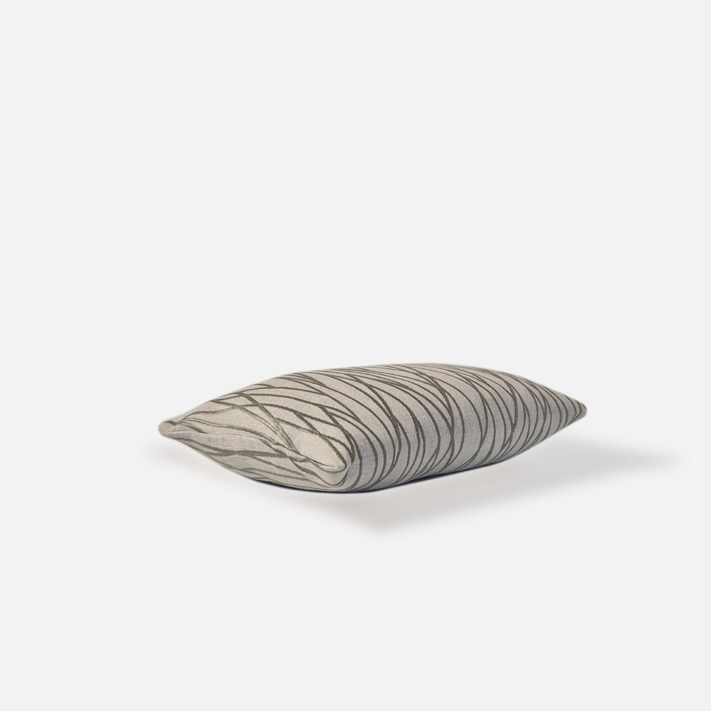 Decorative Threads Striated Cushion Cover in Meadow with a woven textured pattern, front view of 50x30cm
