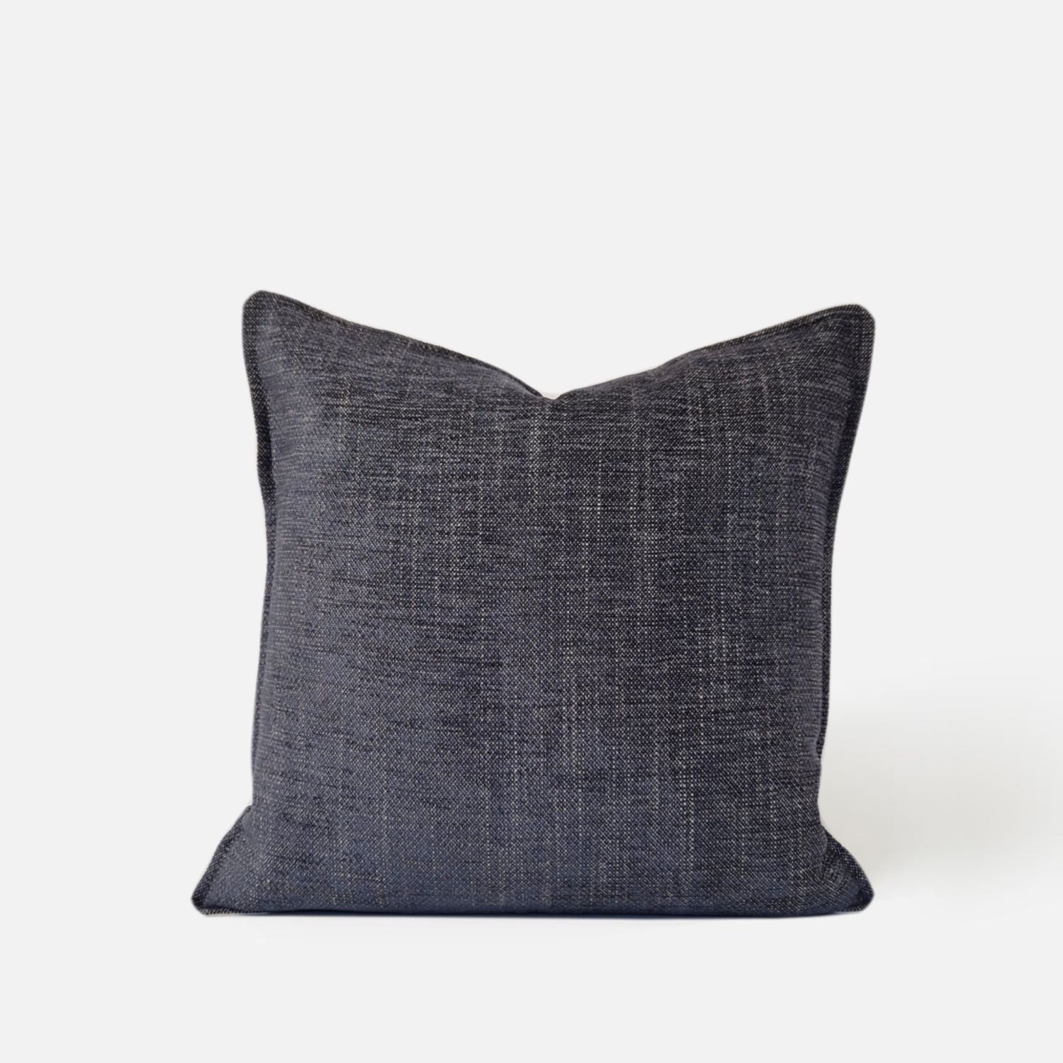 Decorative Threads Twilight cushion cover in Denim with a Luxury Chenille Texture, front view